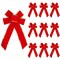 10 Pack Red Wreath Bows for Christmas Outdoor Decorations, Velvet Ribbons for Crafts, Xmas Holiday Gifts Present Wrapping, 9x16 in